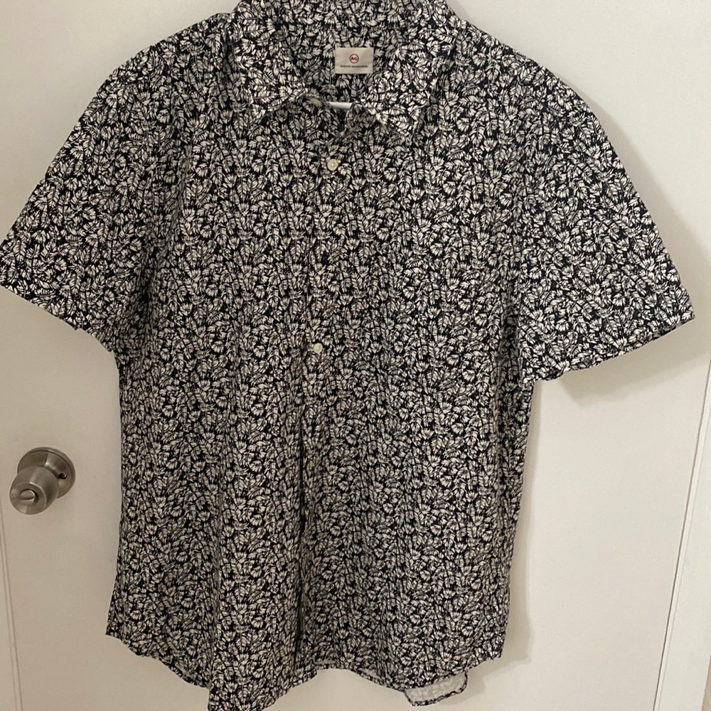 Mens AG button down short sleeve shirt XL